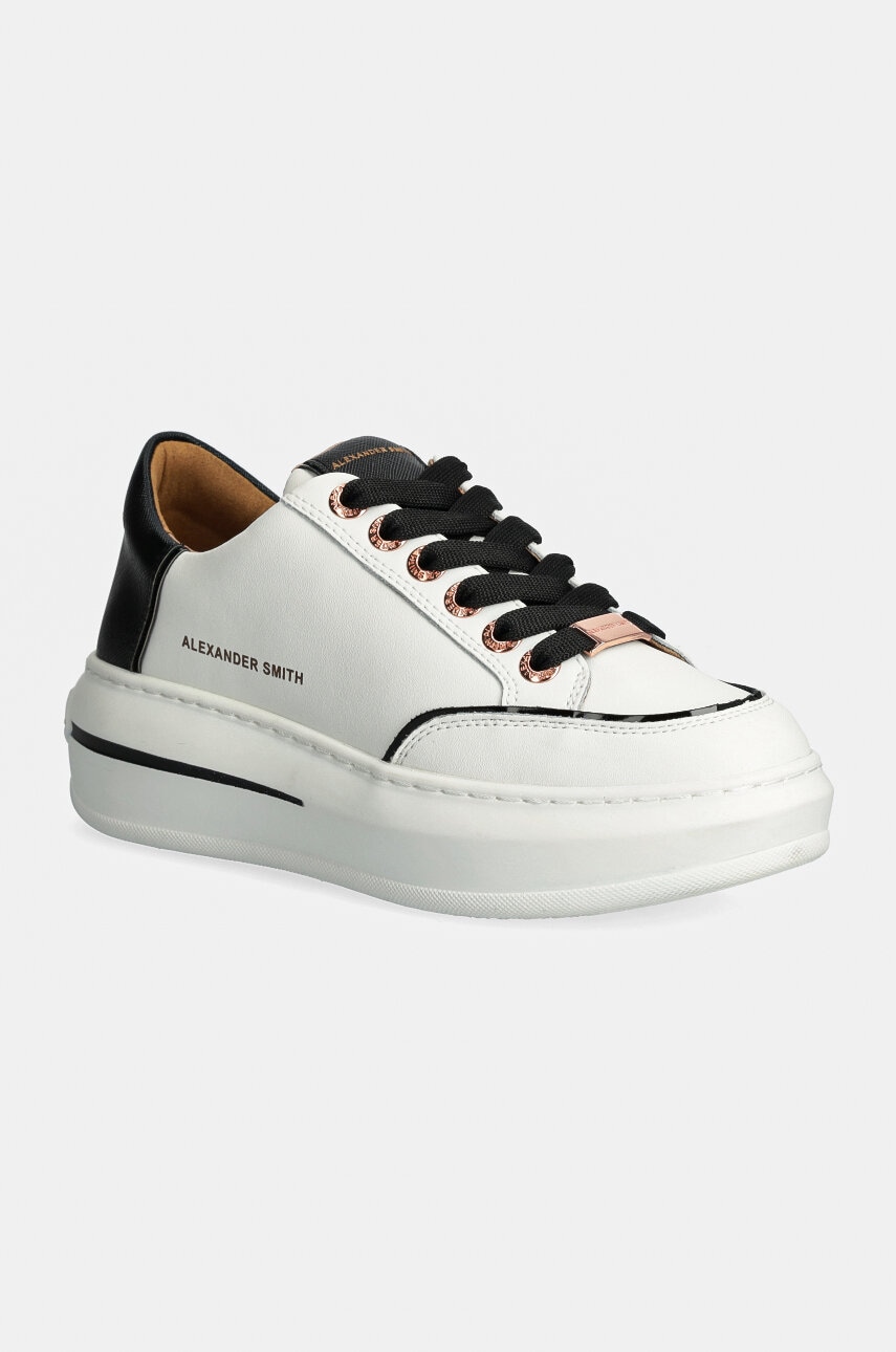 Alexander Smith Adidasi din piele Lancaster culoarea alb, ASBALSW1806WBK