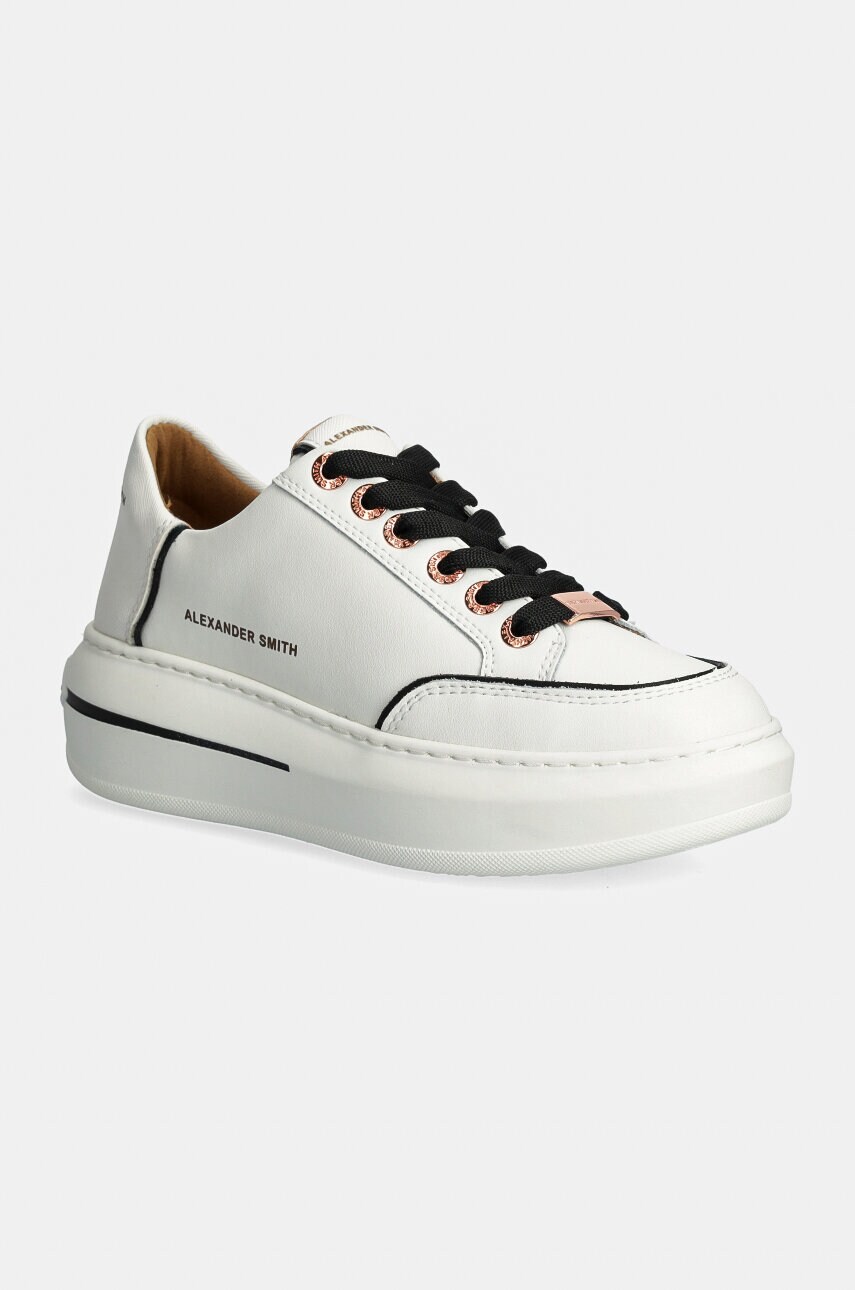 Alexander Smith sneakers din piele Lancaster culoarea alb, ASBALSW1948WBK