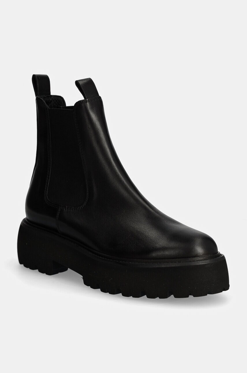 Kennel & Schmenger ghete chelsea de piele Suri femei, culoarea negru, cu platforma, 41-37800