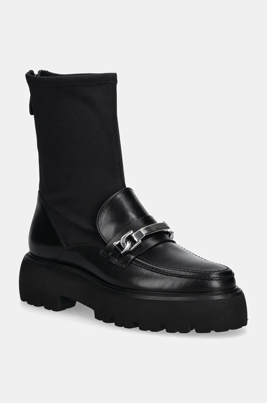 Kennel & Schmenger cizme de piele Suri femei, culoarea negru, cu platforma, 41-37850 Kennel & Schmenger cizme de piele Suri femei, culoarea negru, cu platforma, 41-37850