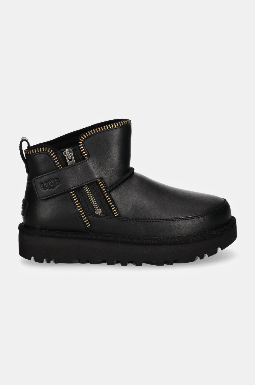 Μπότες UGG Classic Mini Moto Boot χρώμα: μαύρο, 1164690-BLK φωτογραφία