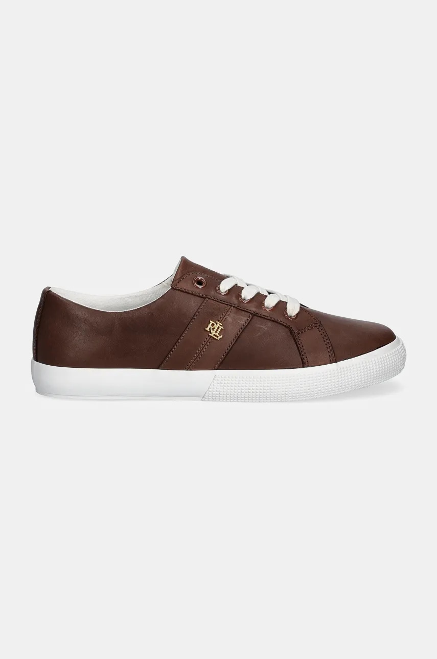 Кожаные кроссовки Lauren Ralph Lauren Janson II цвет коричневый 802775372007 Кожаные кроссовки Lauren Ralph Lauren Janson II цвет коричневый 802775372007