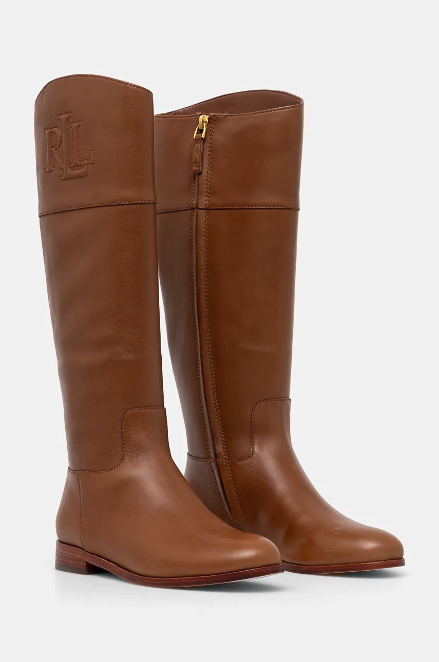 Lauren Ralph Lauren csizma Justine II barna, női, lapos talpú, 802937803001 termék 2. képe