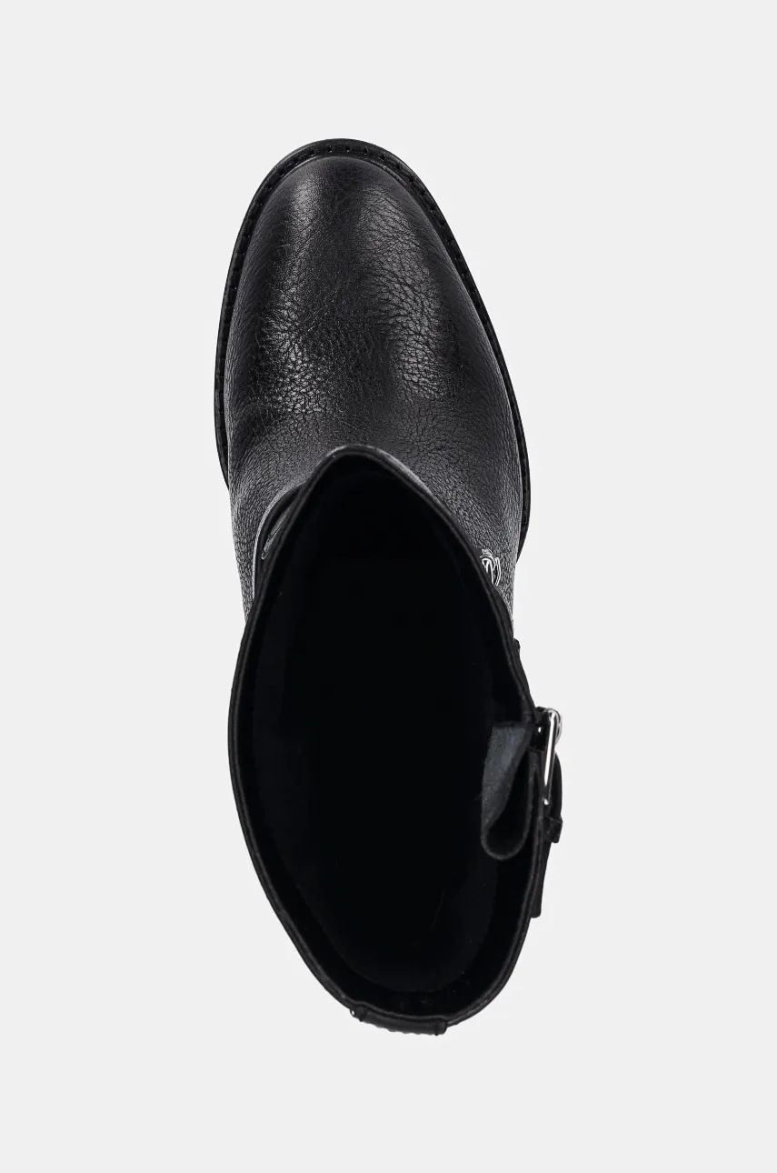 Δερμάτινες μπότες Lauren Ralph Lauren Lyvia γυναικείες, χρώμα: μαύρο, 802937819001 φωτογραφία