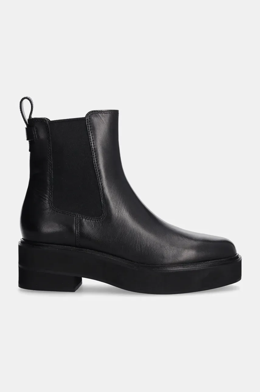 Кожаные полусапоги Lauren Ralph Lauren Adrianna женские цвет чёрный на платформе 802945705001 Кожаные полусапоги Lauren Ralph Lauren Adrianna женские цвет чёрный на платформе 802945705001