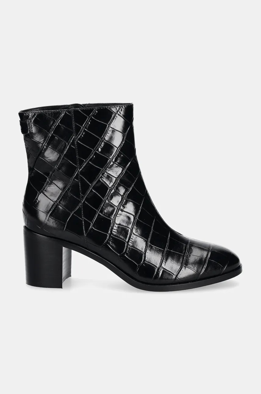 Кожаные полусапожки Lauren Ralph Lauren Cassie женские цвет чёрный каблук кирпичик 802951301001 Кожаные полусапожки Lauren Ralph Lauren Cassie женские цвет чёрный каблук кирпичик 802951301001