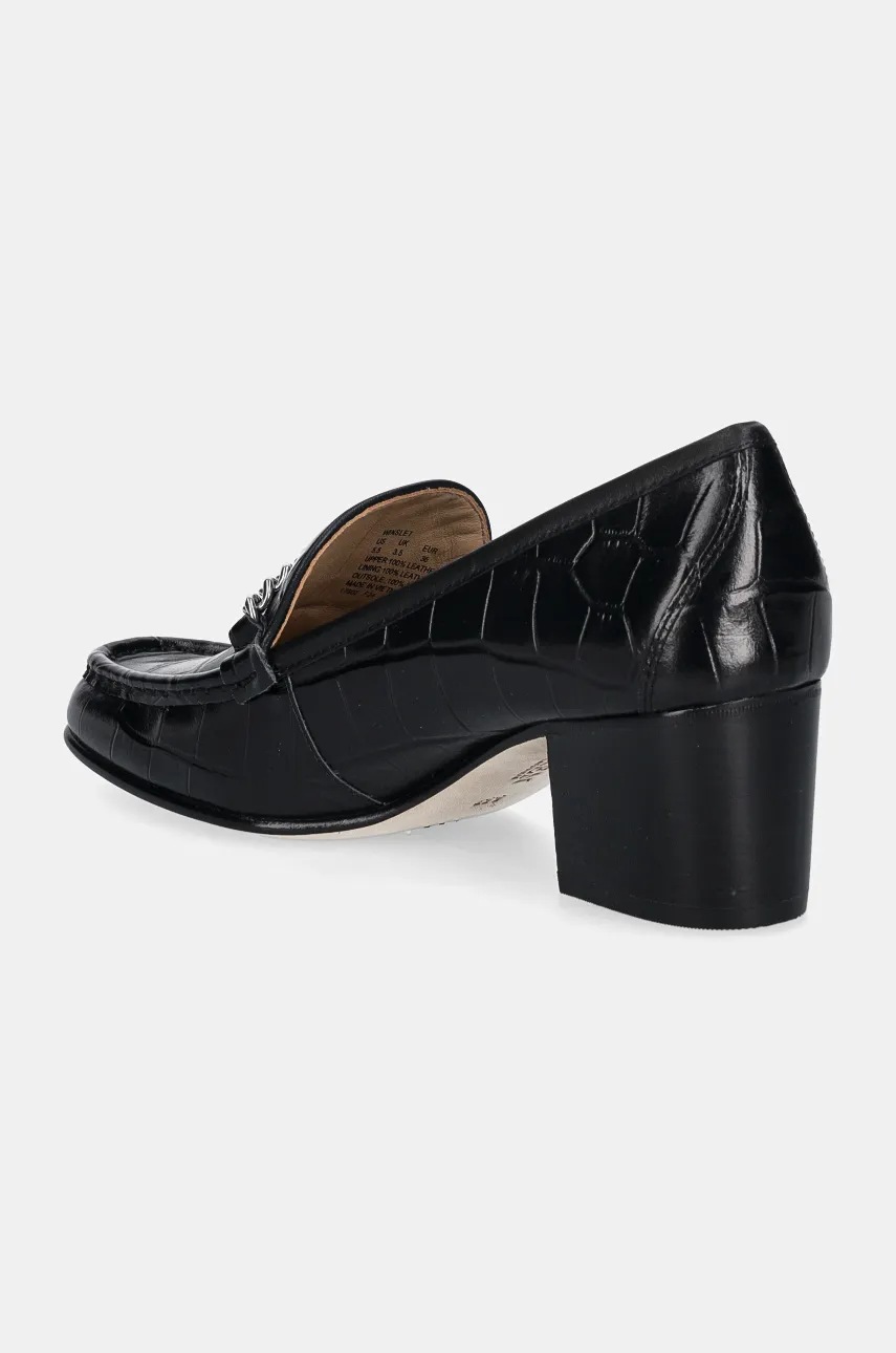 Шкіряні туфлі Lauren Ralph Lauren Winslet колір чорний каблук блок 802951357001 