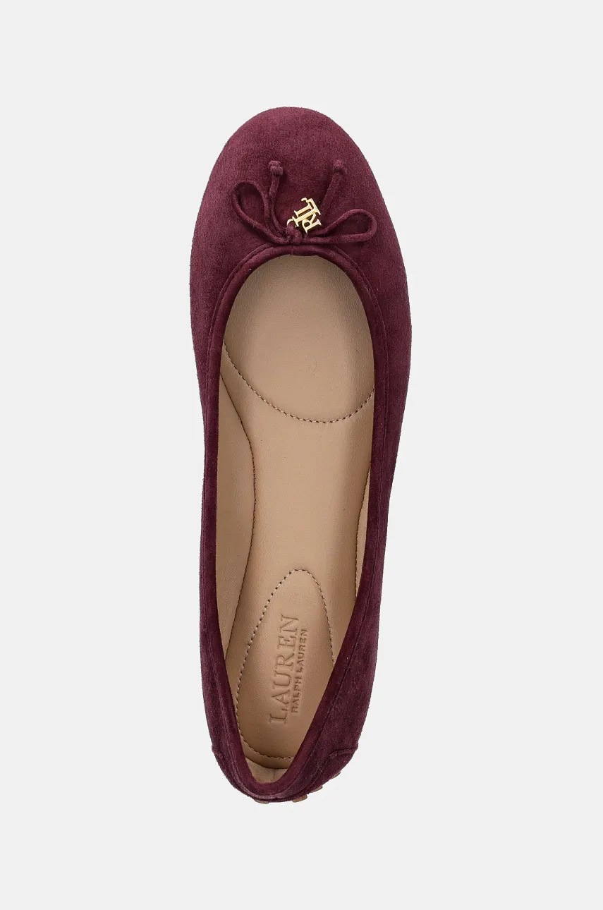 Замшеві балетки Lauren Ralph Lauren Jayna Driver колір фіолетовий  802951376002 
