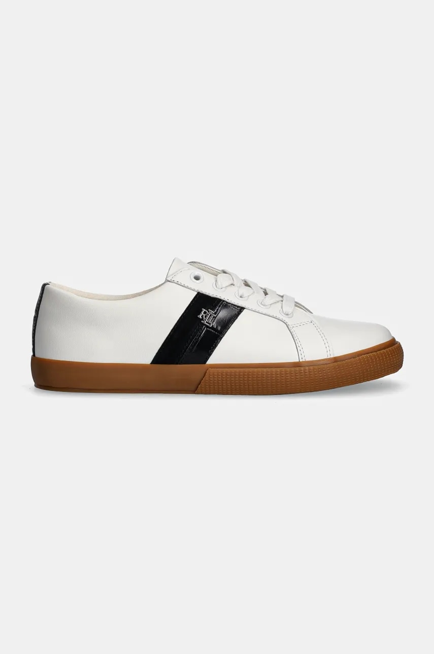 Кожаные кроссовки Lauren Ralph Lauren Janson II цвет белый 802951390001 Кожаные кроссовки Lauren Ralph Lauren Janson II цвет белый 802951390001