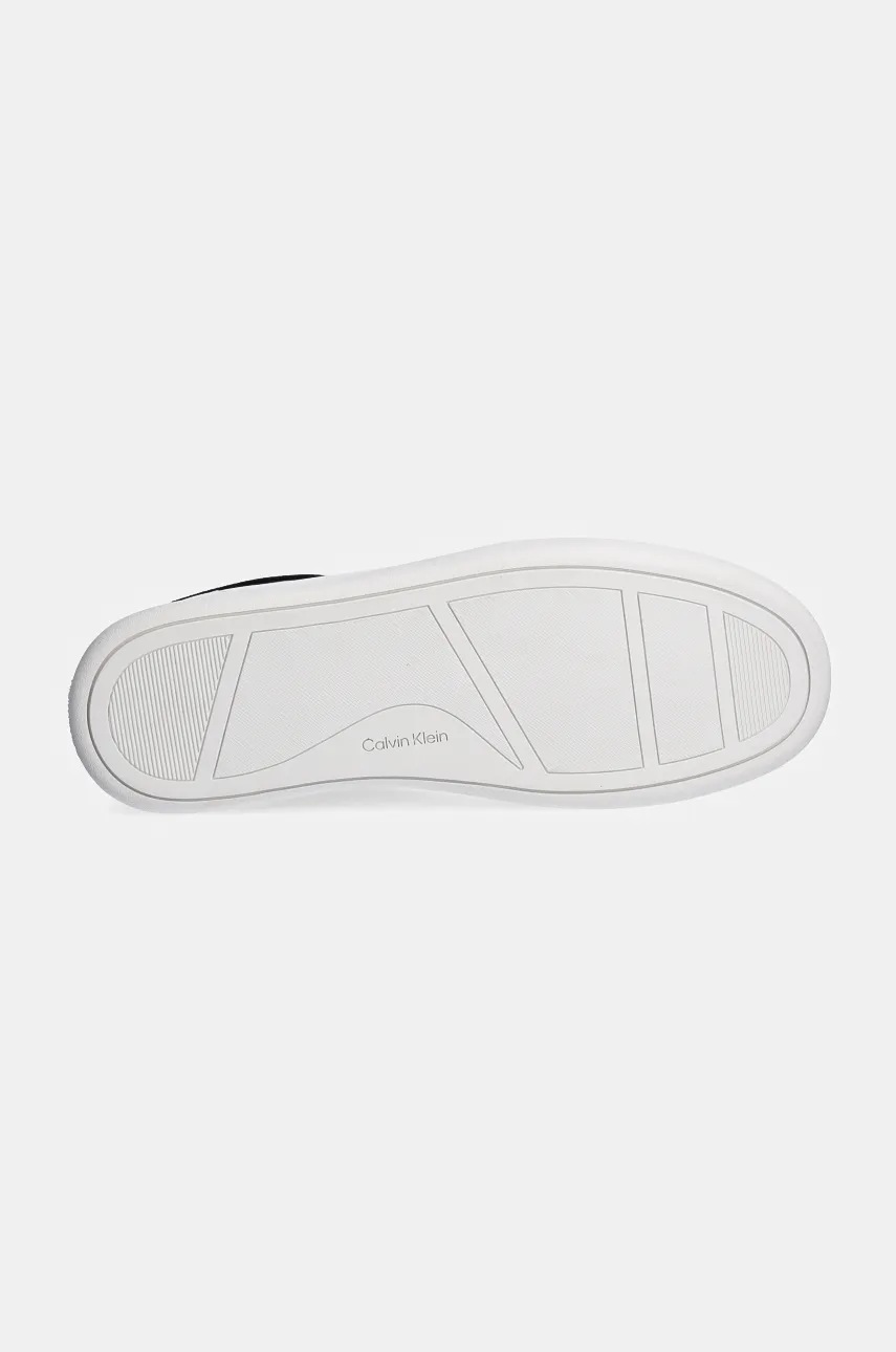 Δερμάτινα αθλητικά παπούτσια Calvin Klein LP CUPSOLE LACE UP LTH MIX χρώμα: άσπρο, HW0HW02208 φωτογραφία
