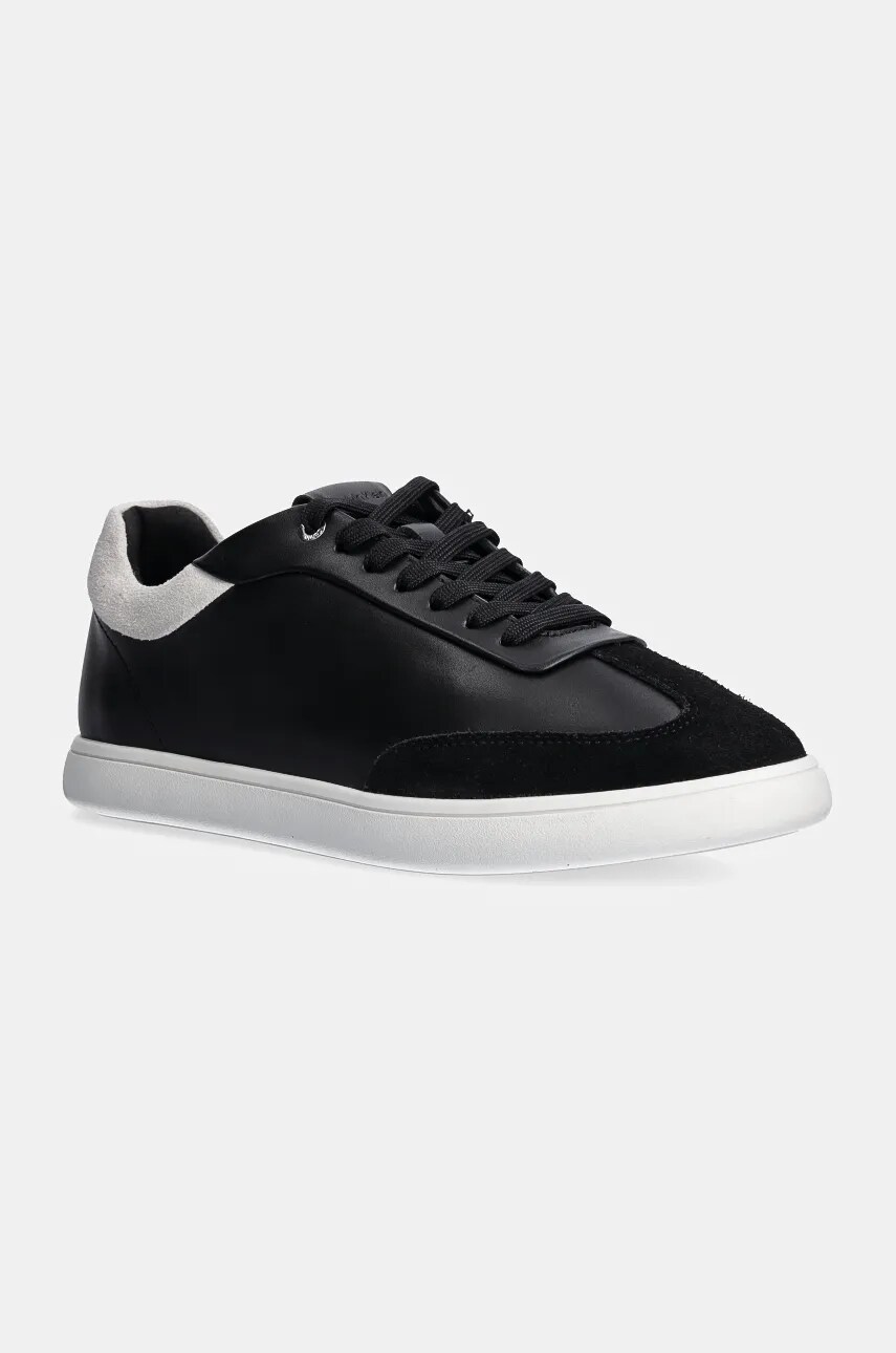 Levně Kožené sneakers boty Calvin Klein LP CUPSOLE LACE UP LTH MIX černá barva, HW0HW02208