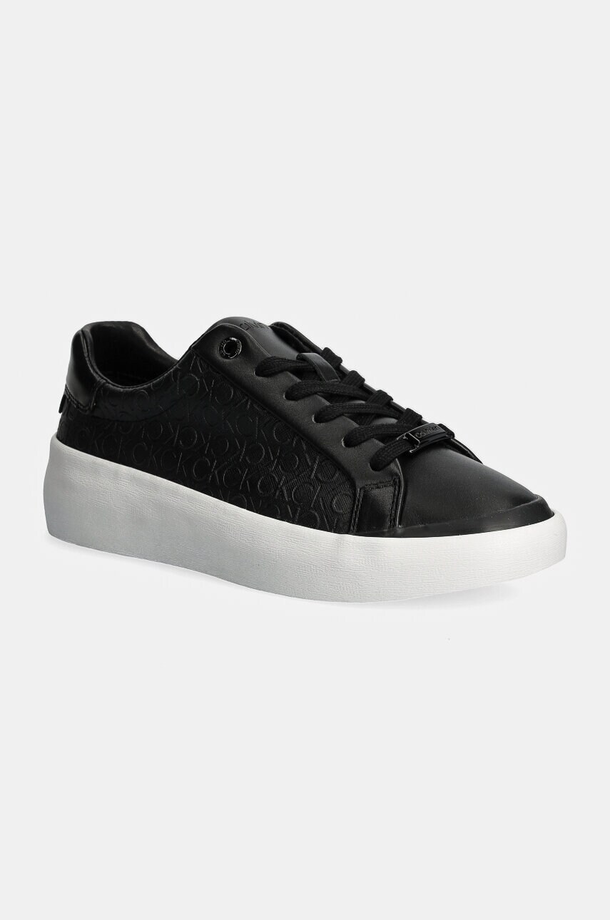 Levně Sneakers boty Calvin Klein VULC LACE UP MONO MIX černá barva, HW0HW02212