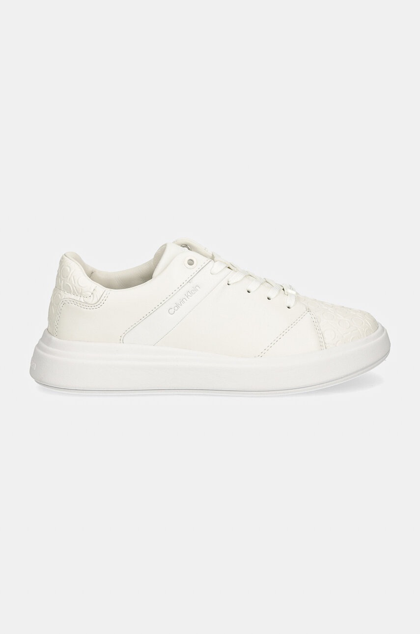 Παπούτσια Calvin Klein CUPSOLE LACE UP MONO MIX χρώμα: άσπρο, HW0HW02218 φωτογραφία