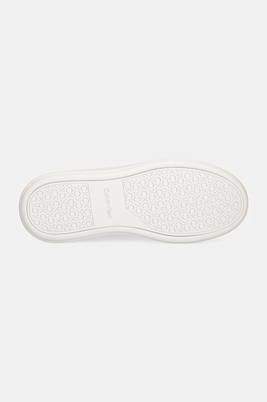 Παπούτσια Calvin Klein CUPSOLE LACE UP MONO MIX χρώμα: άσπρο, HW0HW02218 φωτογραφία