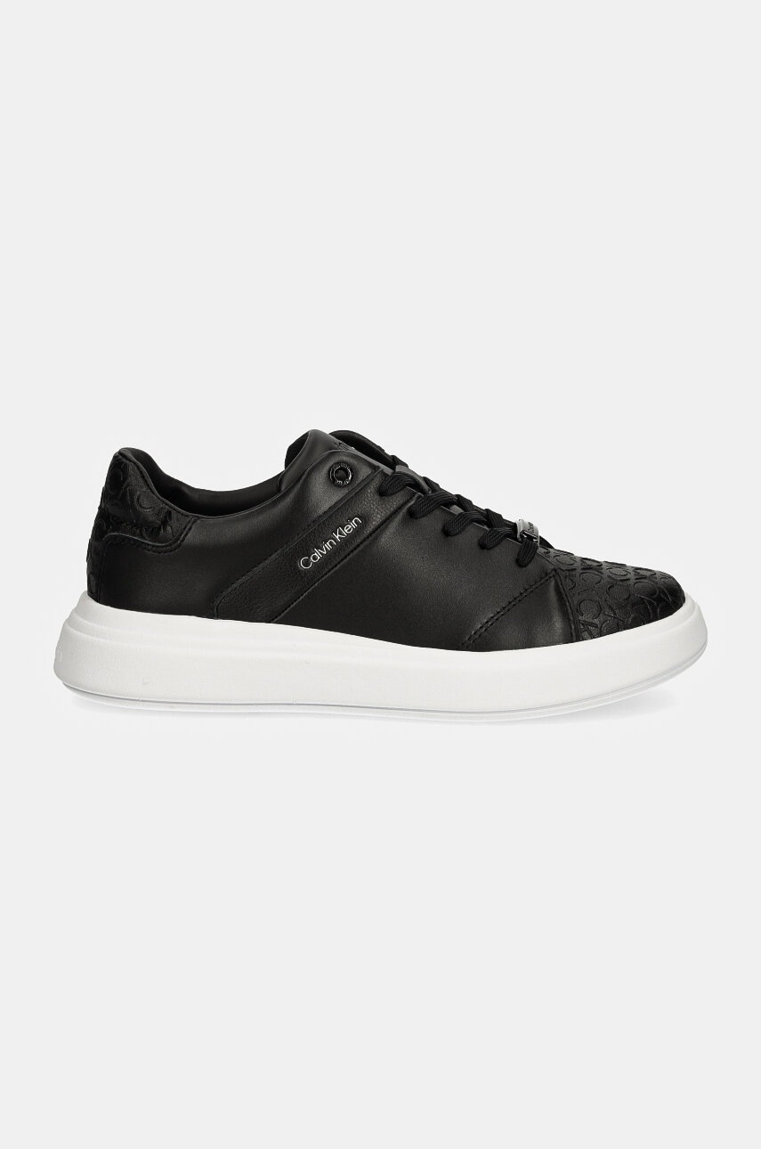 Παπούτσια Calvin Klein CUPSOLE LACE UP MONO MIX χρώμα: μαύρο, HW0HW02218 φωτογραφία
