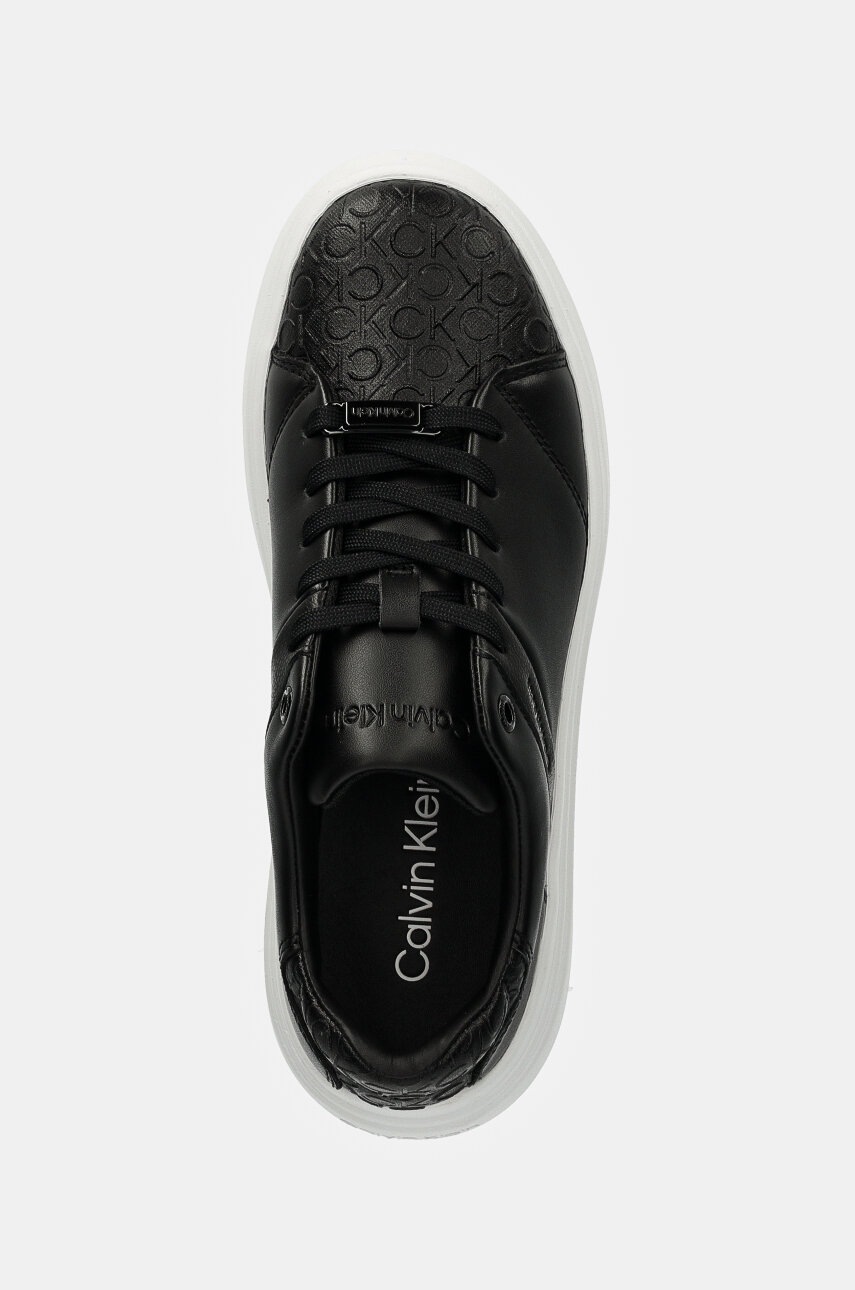 Παπούτσια Calvin Klein CUPSOLE LACE UP MONO MIX χρώμα: μαύρο, HW0HW02218 φωτογραφία