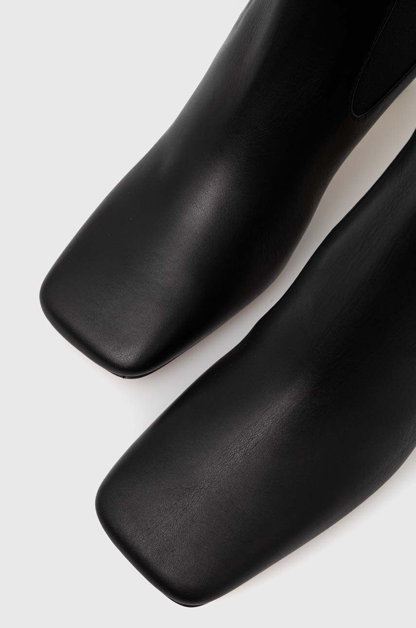 Δερμάτινες μπότες τσέλσι JW Anderson Chain Heel γυναικείες, χρώμα: μαύρο, ANW43021A φωτογραφία