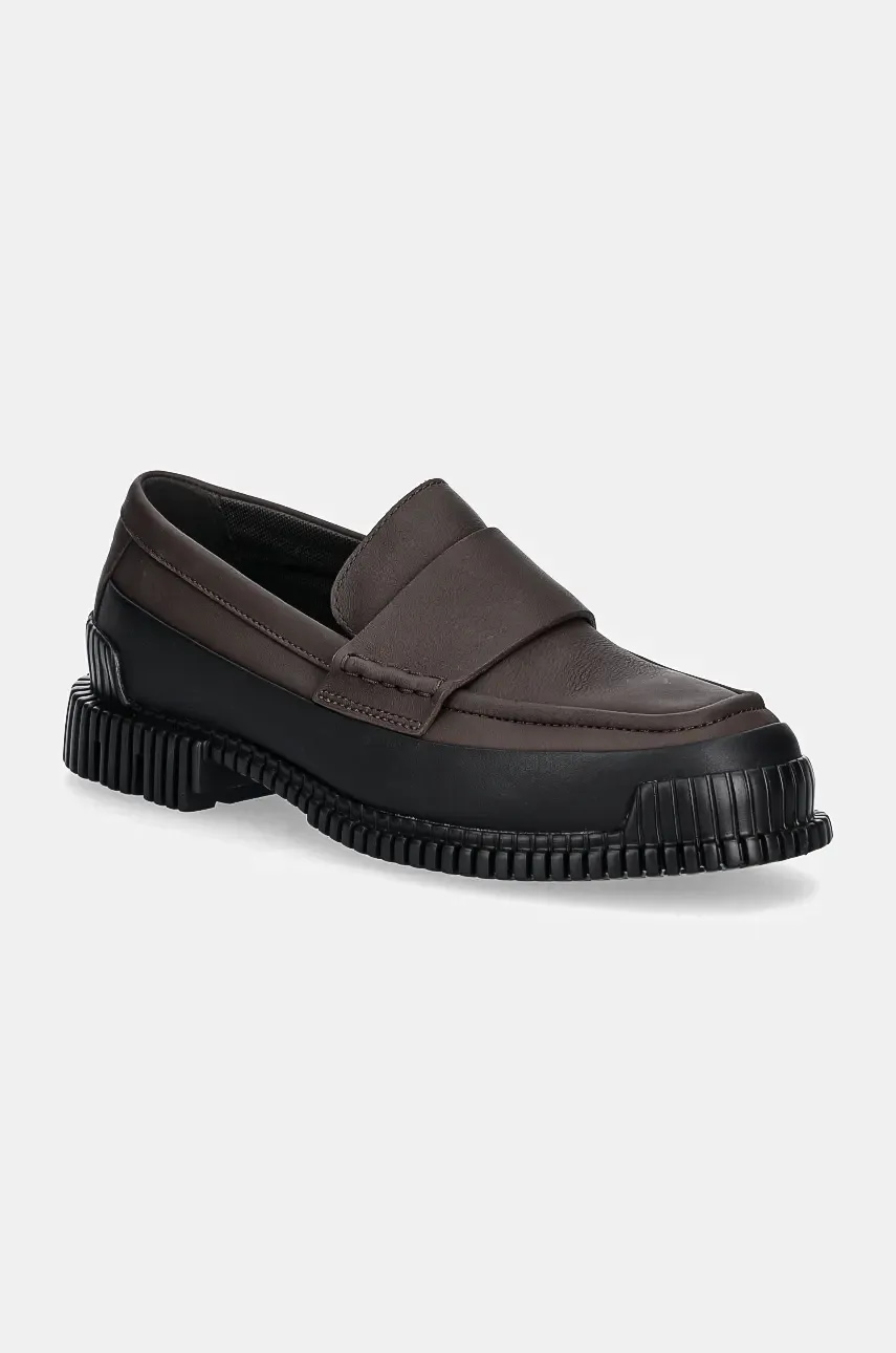 Camper mocasini de piele Pix femei, culoarea maro, cu toc plat, K201627-007
