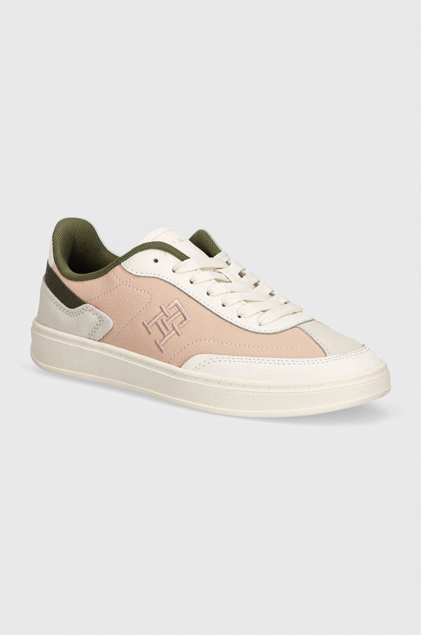 

Кожени маратонки Tommy Hilfiger TH HERITAGE COURT SNEAKER SDE в розово FW0FW08037, Розов
