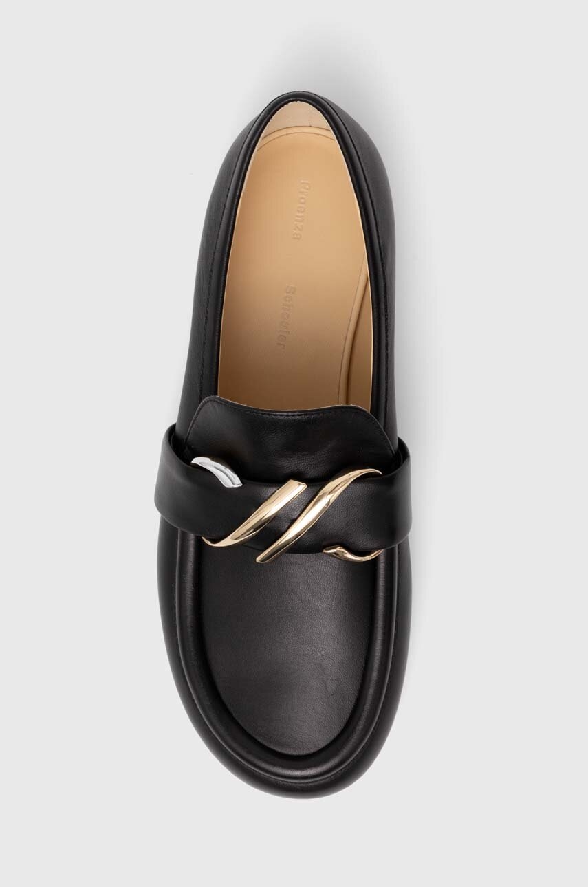 Δερμάτινα μοκασίνια Proenza Schouler Monogram χρώμα: μαύρο, PS42231A φωτογραφία