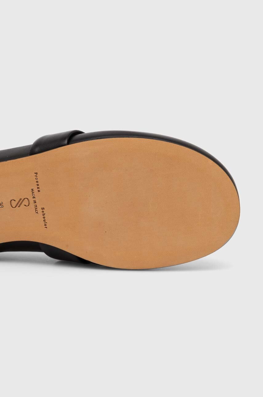 Δερμάτινα μοκασίνια Proenza Schouler Monogram χρώμα: μαύρο, PS42231A φωτογραφία