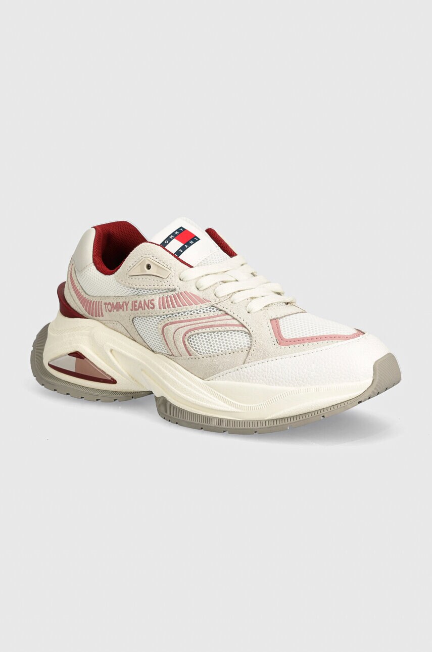 Tommy Jeans sneakers TJW TRENDY RETRO RUNNER culoarea alb, EN0EN02550