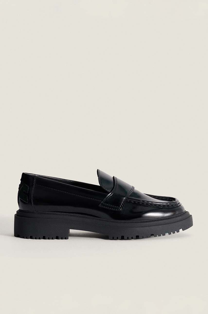 Hoff mocasini MOCASIN NEGRO femei, culoarea negru, cu toc plat, 22328001 SCHOOL