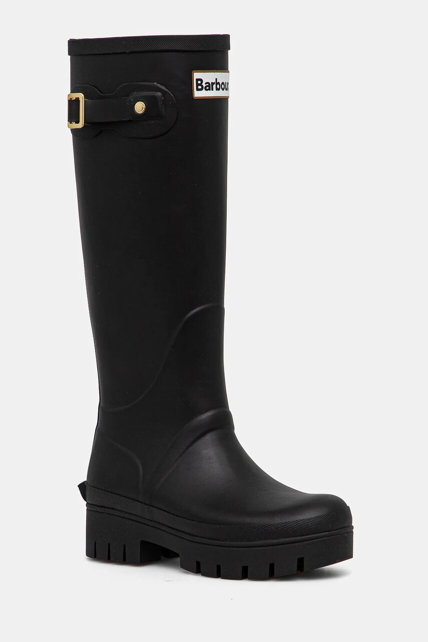 Barbour cizme Snowdon femei, culoarea negru, LRF0101BK11