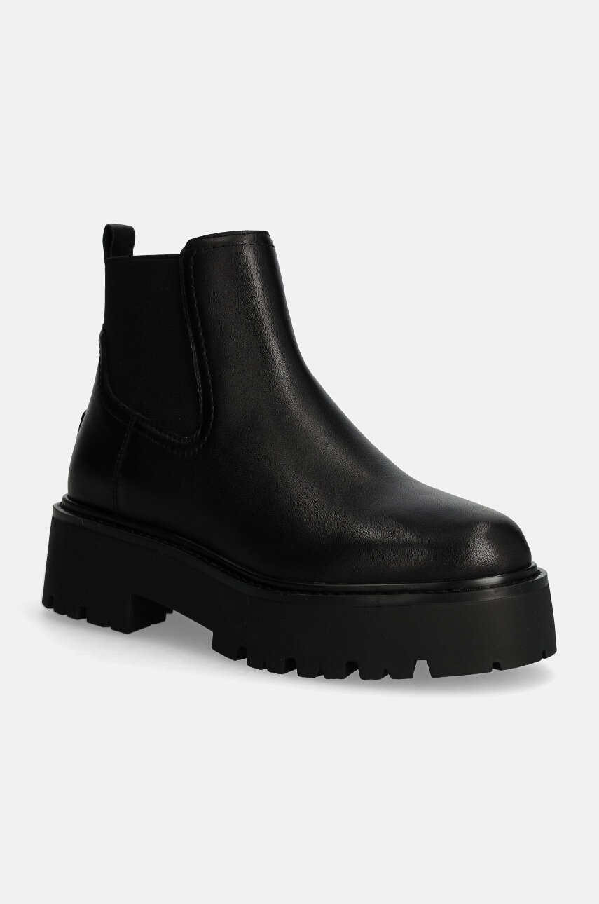 Aldo ghete chelsea de piele THALELITH femei, culoarea negru, cu platforma, 13806102 THALELITH