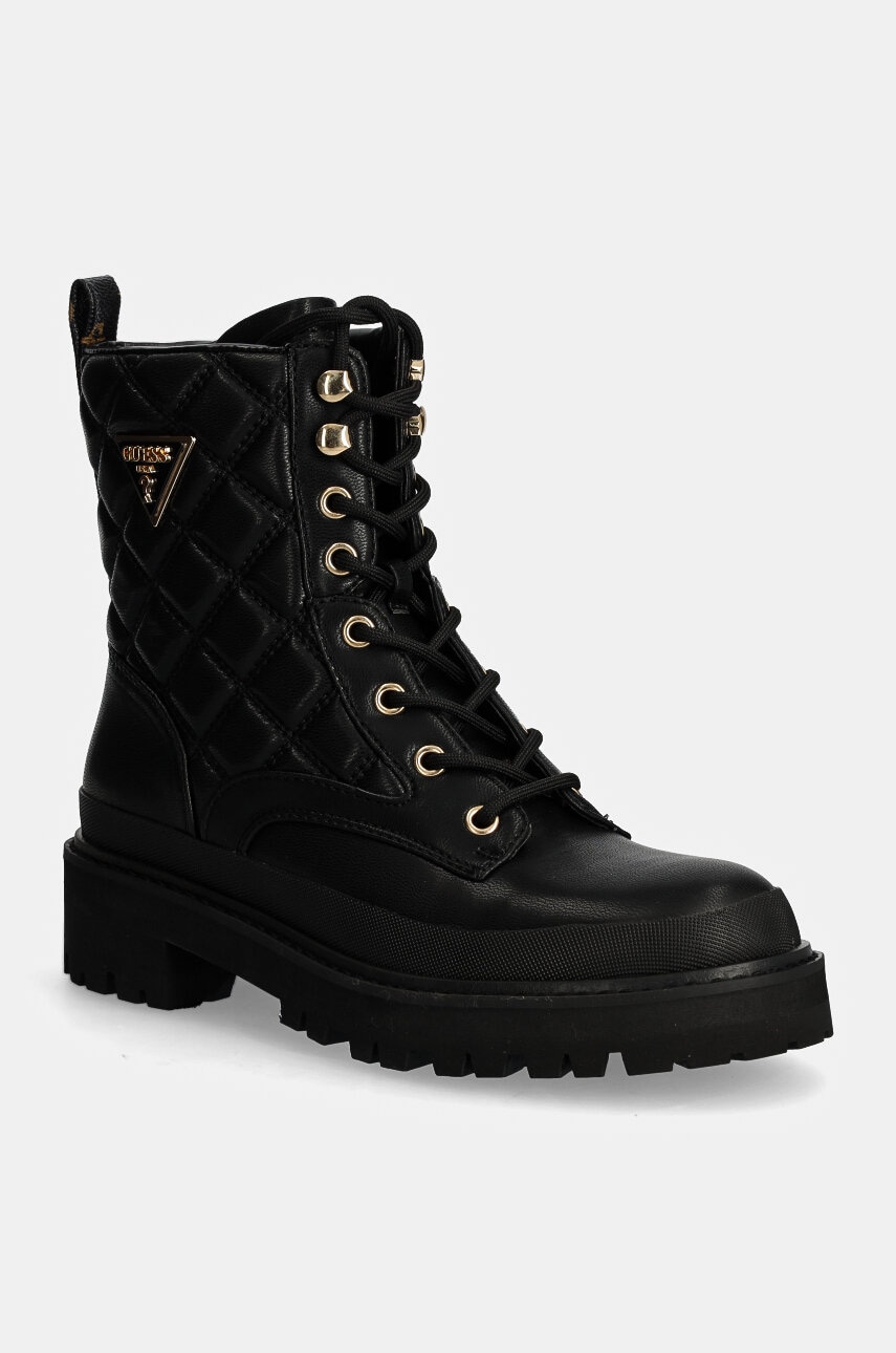 Levně Farmářky Guess BADAE2 dámské, černá barva, na platformě, FLFBD2 FAL10