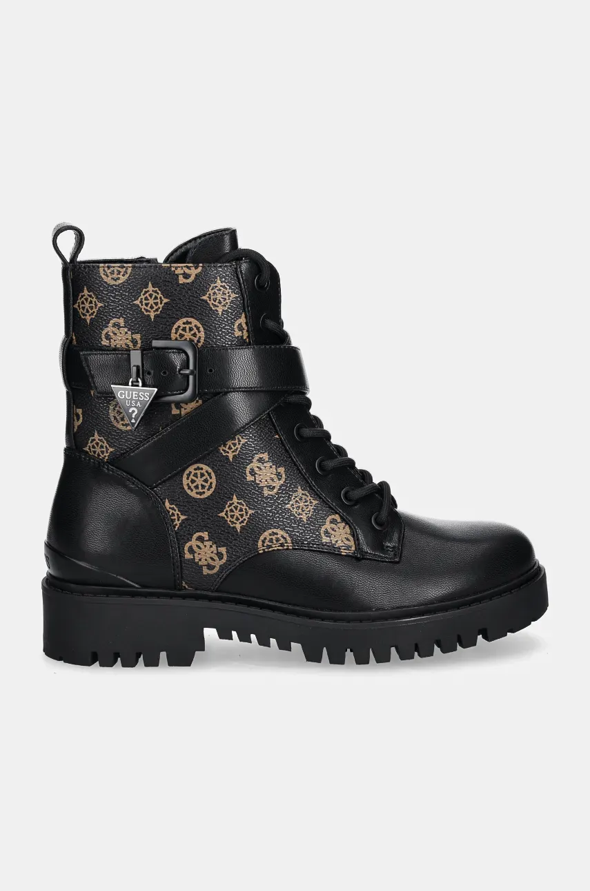 Полусапожки Guess OLSY женские цвет чёрный на плоском ходу FLFOLS FAL10 Полусапожки Guess OLSY женские цвет чёрный на плоском ходу FLFOLS FAL10