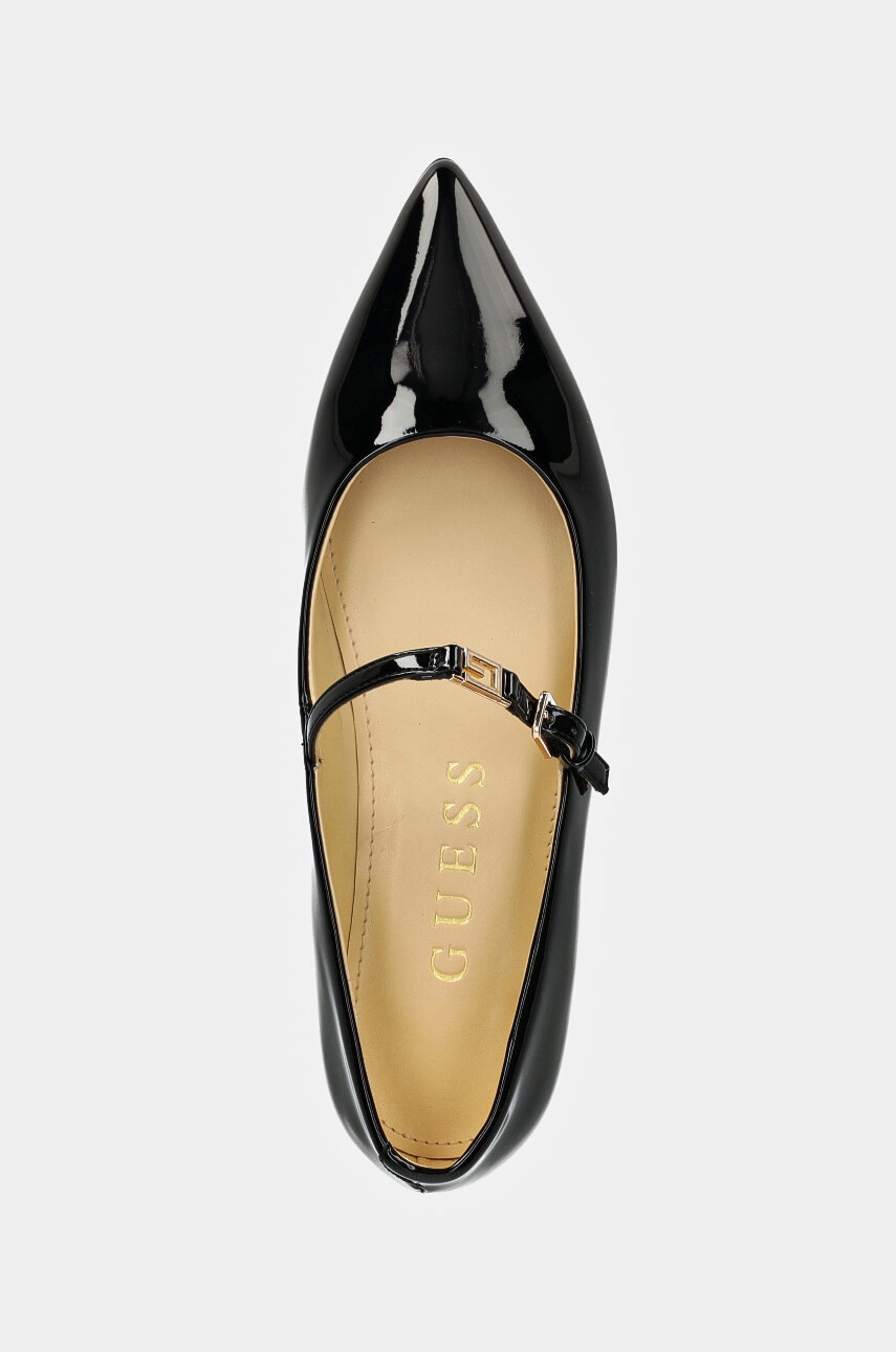 Μπαλαρίνες Guess DANNEL χρώμα: μαύρο, FLFDAN PAF08 φωτογραφία