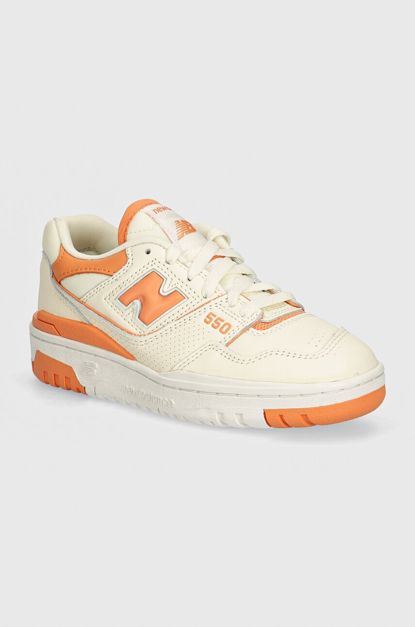 New Balance Adidasi din piele 550 culoarea bej, BBW550AJ