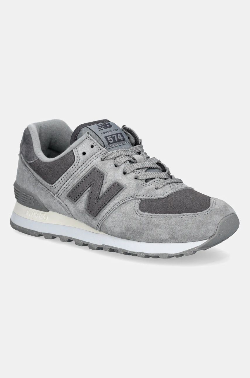 New Balance sneakers din piele intoarsă 574 culoarea gri, WL574HM2