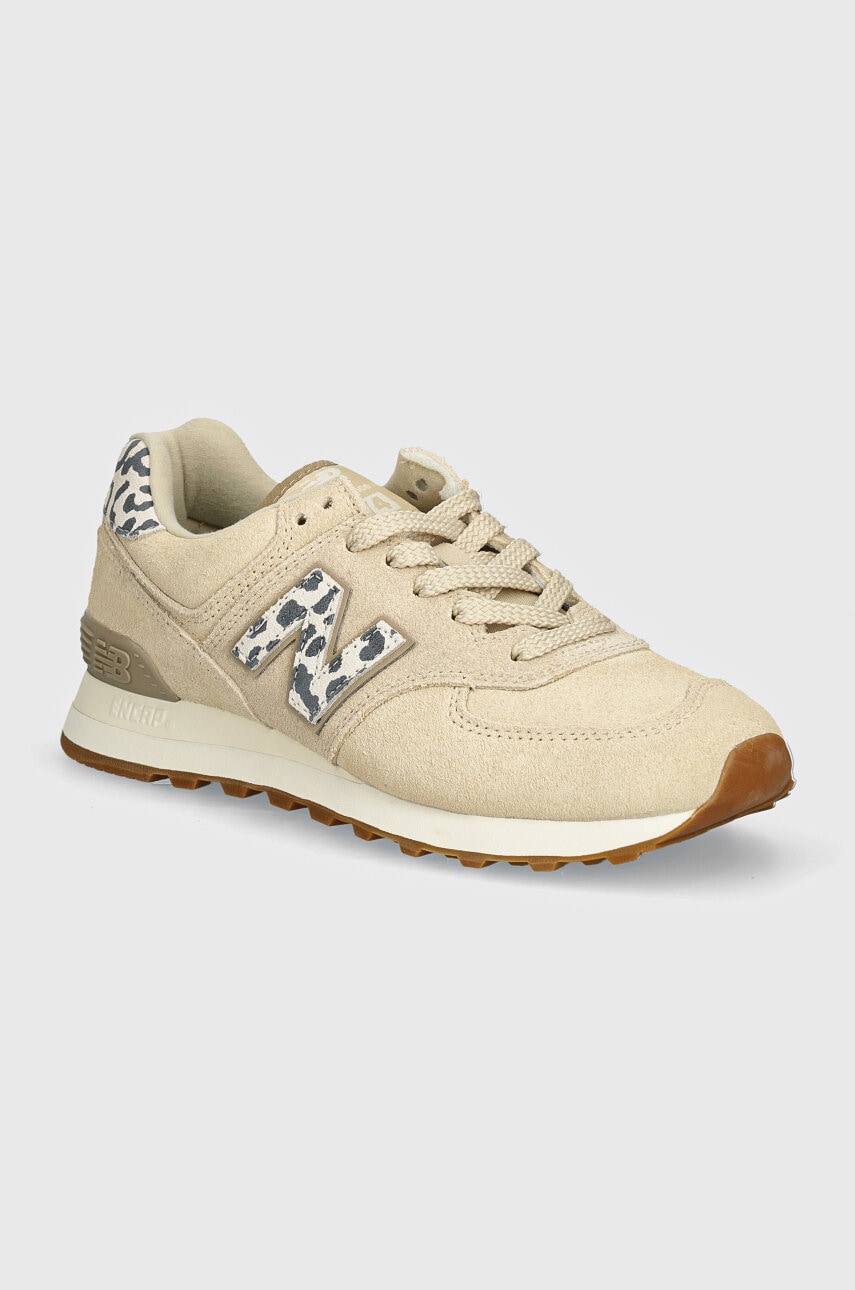 New Balance sneakers din piele intoarsă 574 culoarea bej, WL574IH2 New Balance sneakers din piele intoarsă 574 culoarea bej, WL574IH2