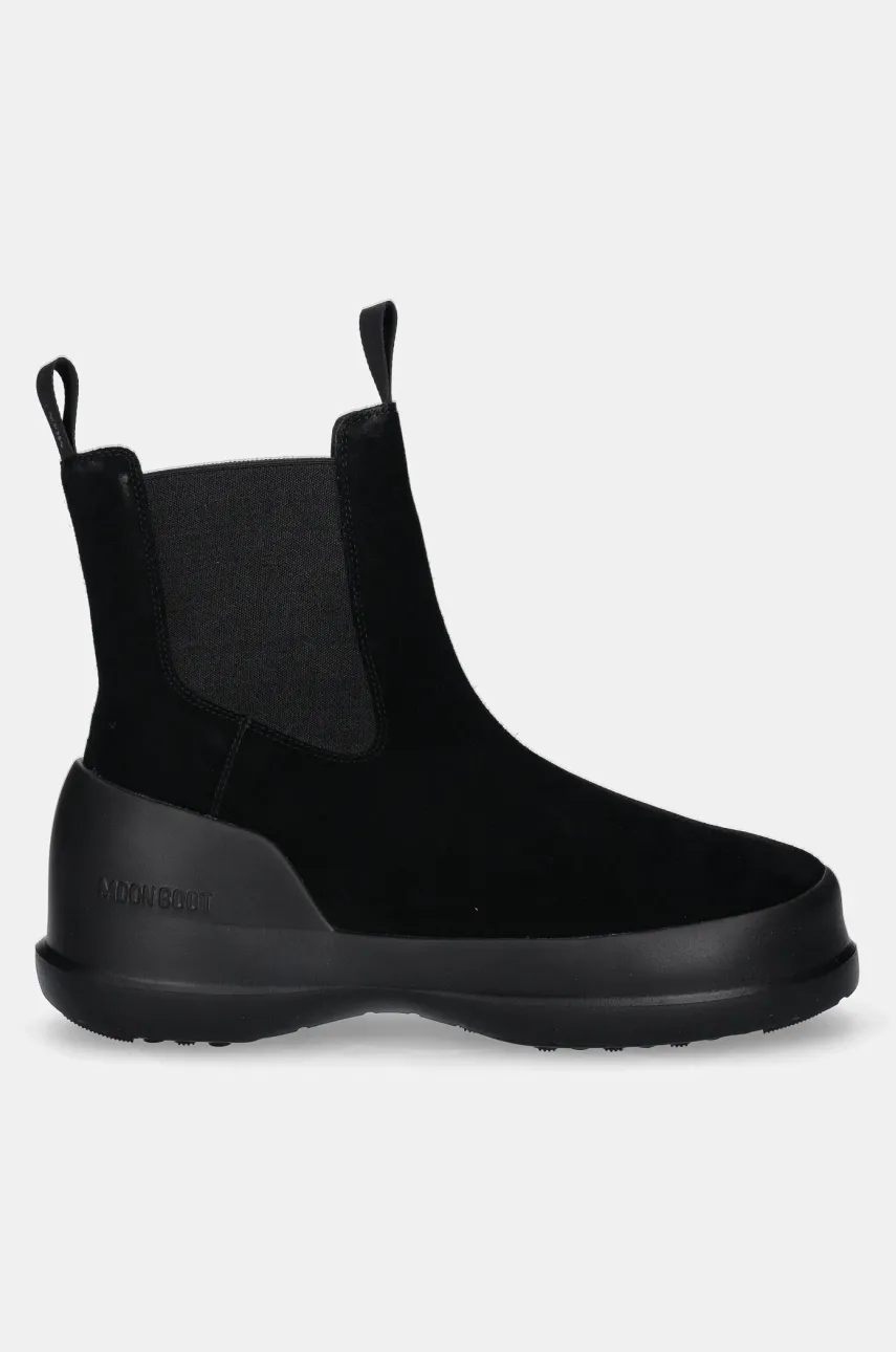 Замшевые сапоги Moon Boot MB LUNA CHELSEA SUEDE цвет чёрный 80D2480050 N001 Замшевые сапоги Moon Boot MB LUNA CHELSEA SUEDE цвет чёрный 80D2480050 N001