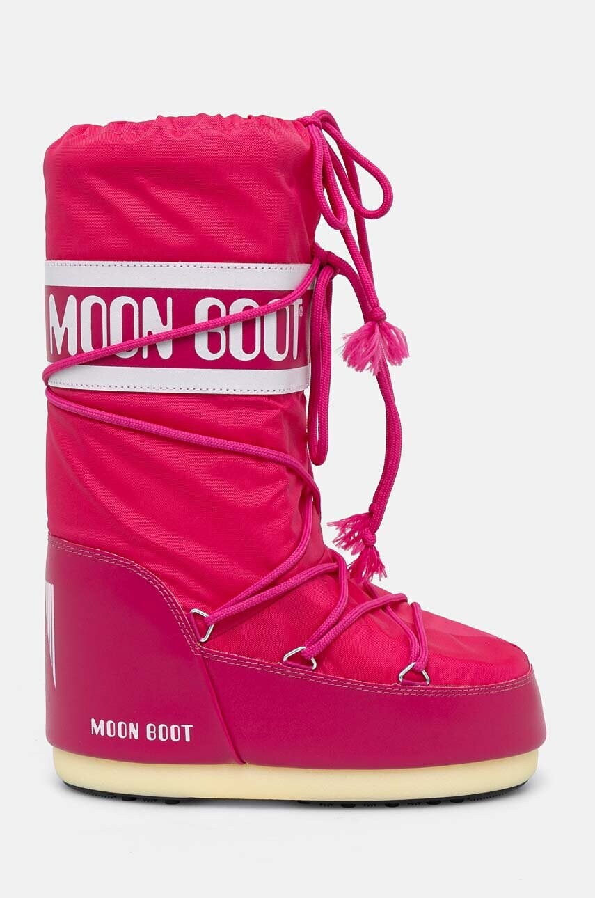 Μπότες χιονιού Moon Boot MB ICON NYLON χρώμα: ροζ, 80D1400440 J003 φωτογραφία