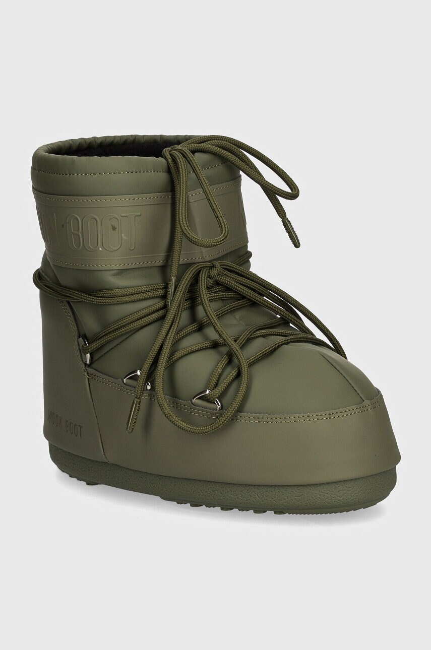 Levně Sněhule Moon Boot MB ICON LOW RUBBER zelená barva, 80D1409380 M006