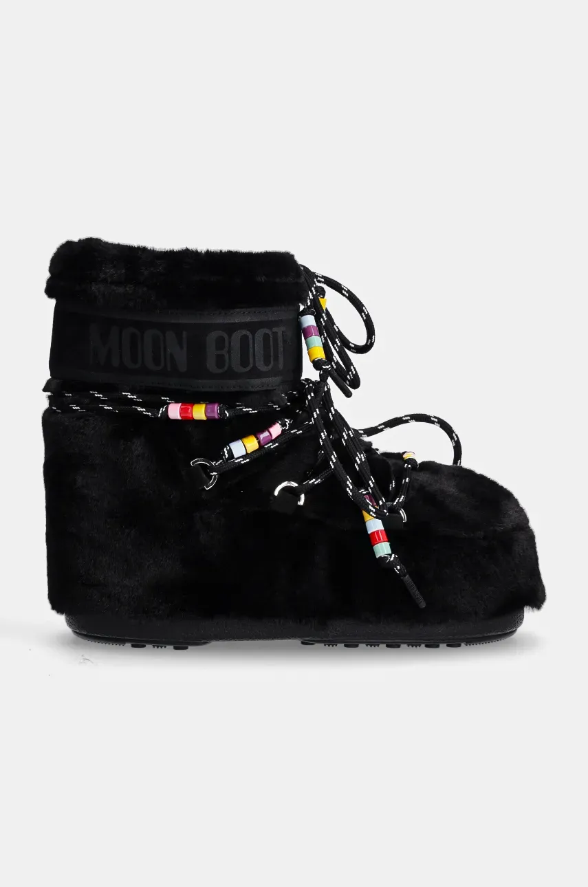 Зимние сапоги Moon Boot MB ICON LOW FAUX FUR BEADS цвет чёрный 80D1409470 N001 Зимние сапоги Moon Boot MB ICON LOW FAUX FUR BEADS цвет чёрный 80D1409470 N001