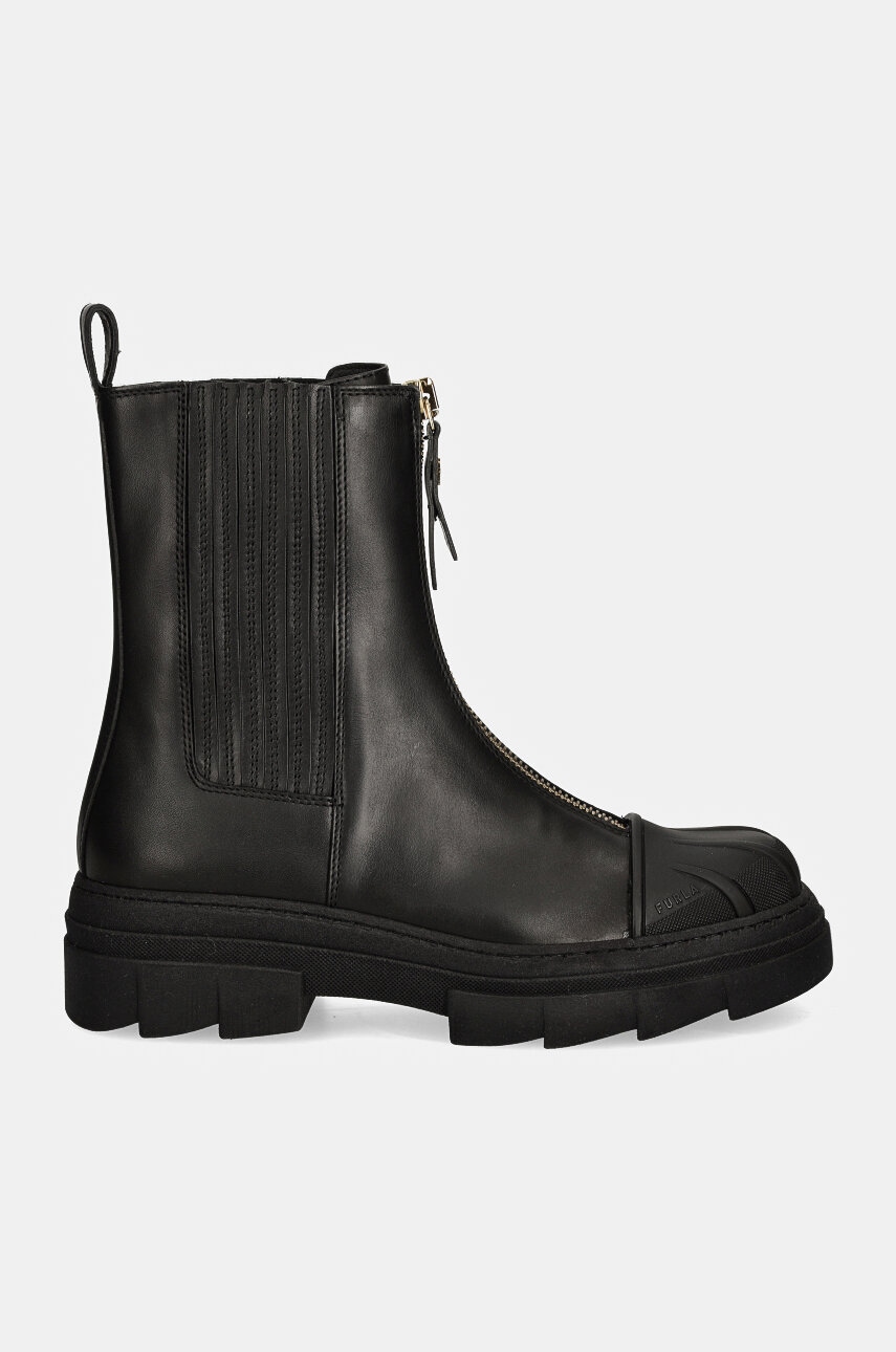 Kožené kotníkové boty Furla Gum Chelsea Boot