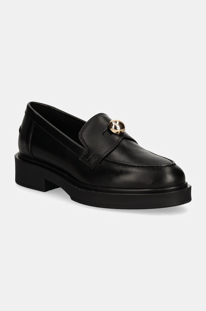 Furla mocasini de piele Sfera Loafer femei, culoarea negru, cu toc plat, YI44SFE WU0000 O6000