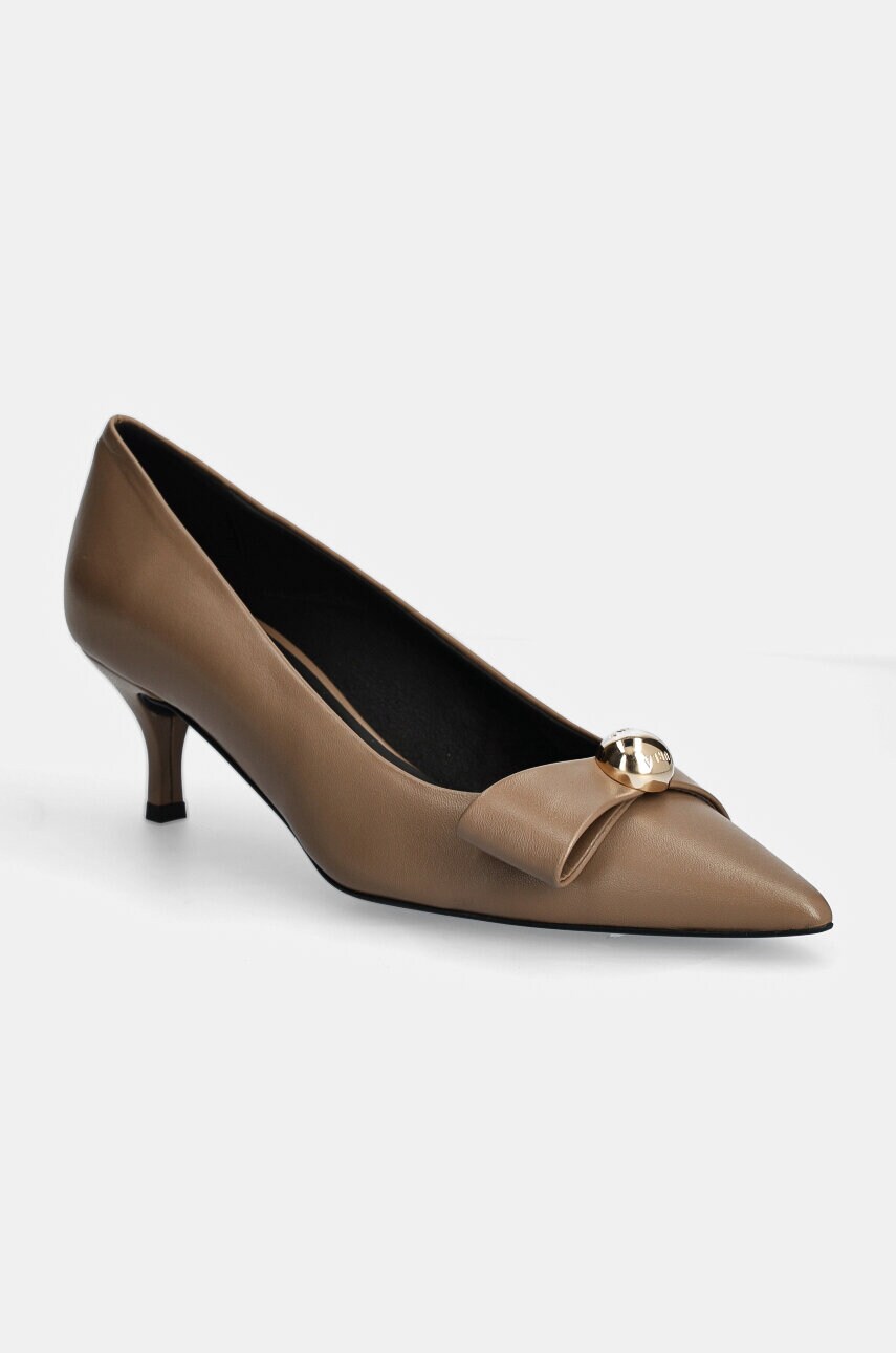 Furla stilettos de piele Sfera Decollete culoarea bej, YI40SFE X30000 1257S