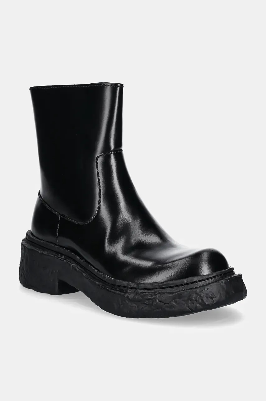 CAMPERLAB cizme de piele Vamonos femei, culoarea negru, cu platforma, A700012-001 CAMPERLAB cizme de piele Vamonos femei, culoarea negru, cu platforma, A700012-001