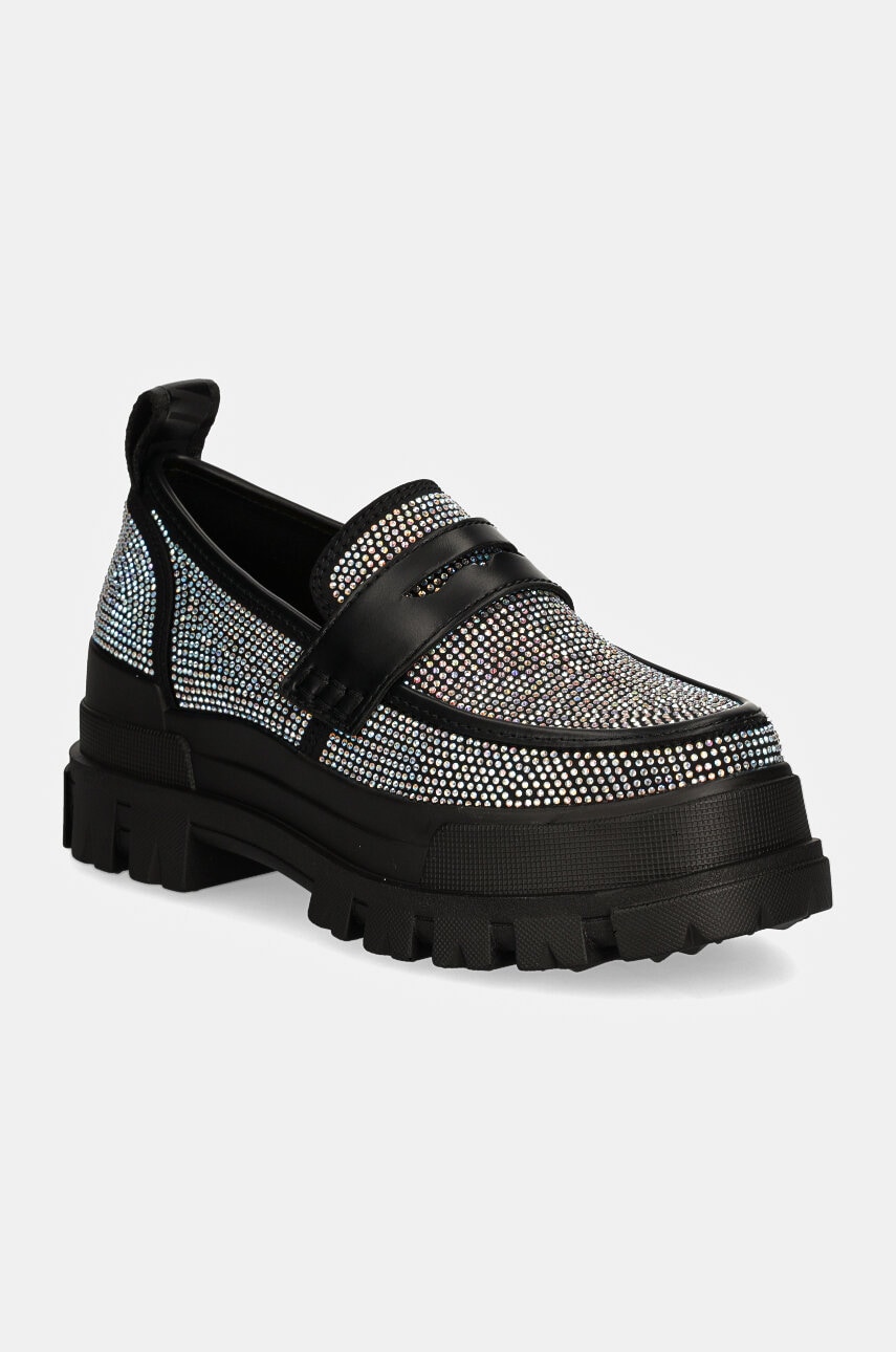 Buffalo mocasini Aspha Loafer femei, culoarea negru, cu platforma, 1624064-BLM Buffalo mocasini Aspha Loafer femei, culoarea negru, cu platforma, 1624064-BLM