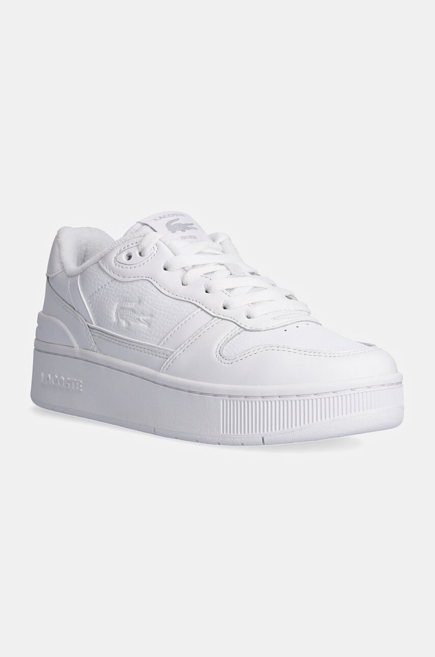 Lacoste sneakers din piele T-Clip Platform culoarea alb, 48SFA0046