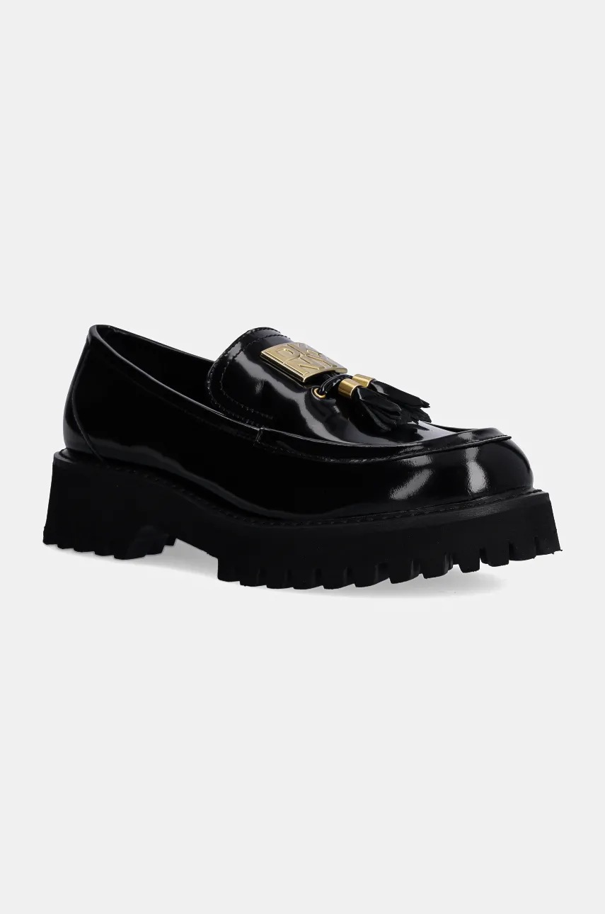 

Кожени мокасини Dkny Gillian в черно с платформа K3436027, Черен