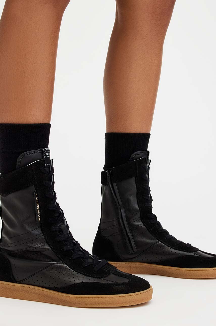 Kožené kotníkové boty AllSaints Louise High Top (obrázek 6)