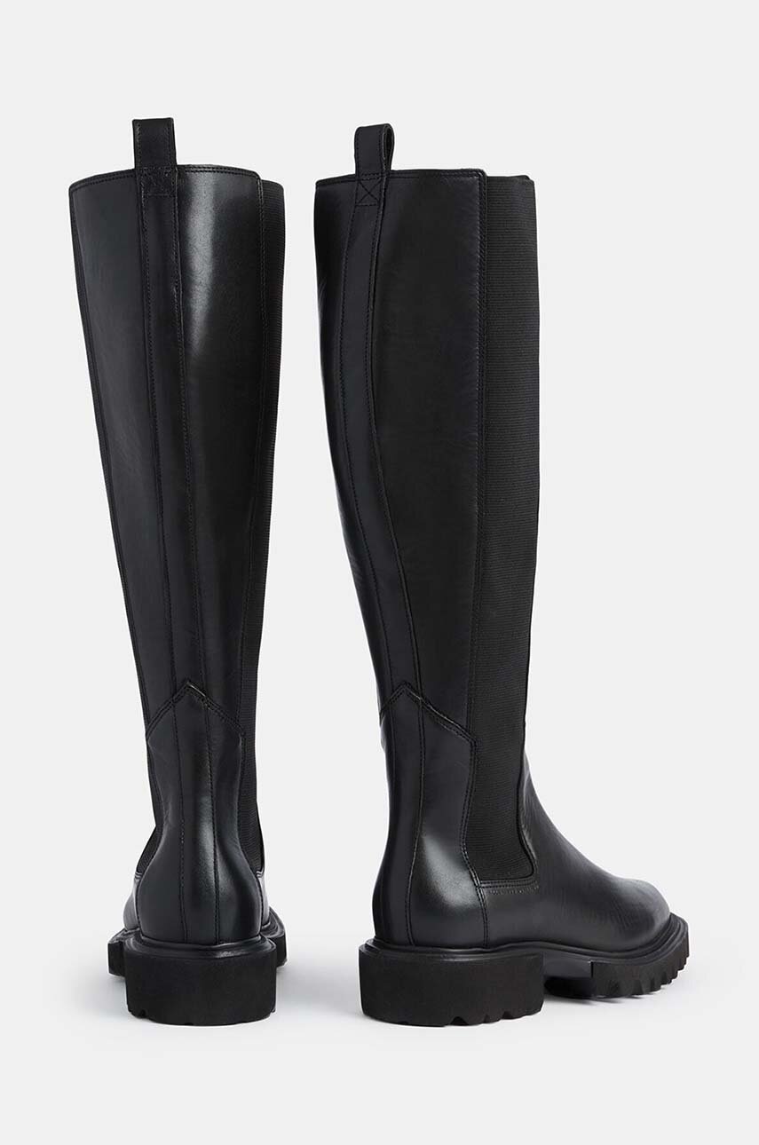 Чоботи AllSaints Maeve Boot жіночі колір чорний на плоскому ходу W098FB 