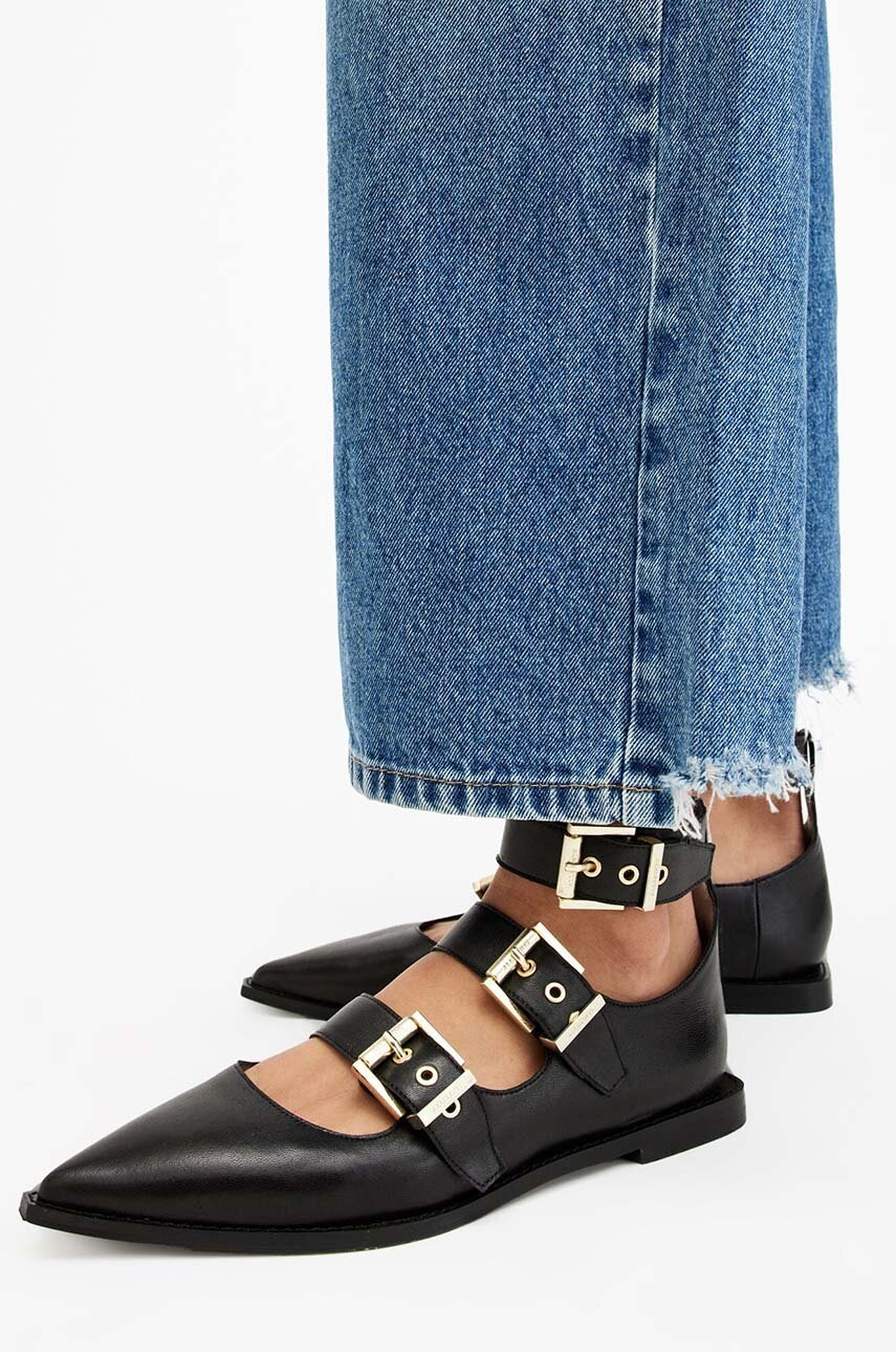 Kožené baleríny AllSaints Susan Buckle Shoe (obrázek 6)