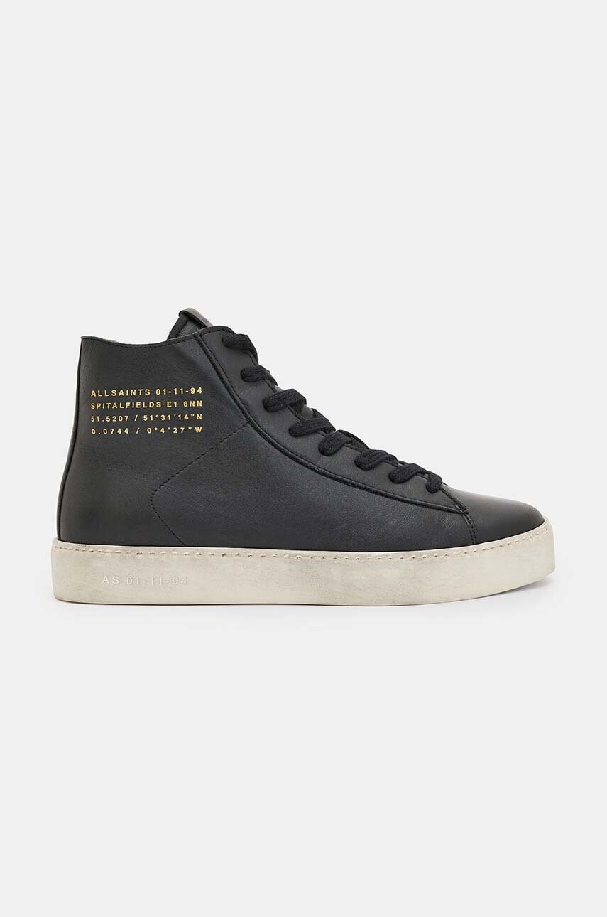 AllSaints tenisi de piele Tana High Top culoarea negru, W110FB